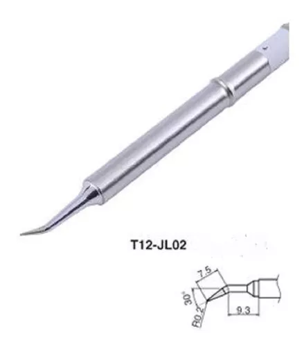 Punta Soldador T12 Repuesto Curvo  T12-jl02 